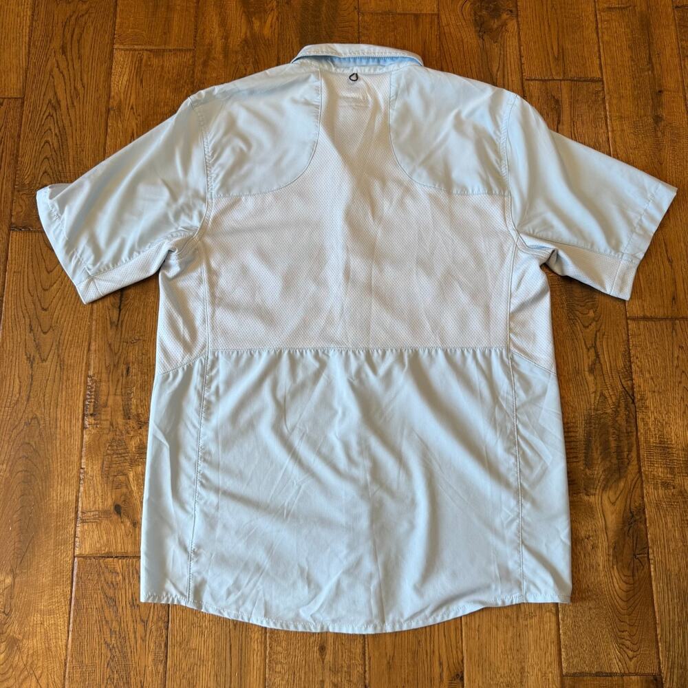 Lot of 2 REALTREE Vented Fishing Short Sleeve Button Up Shirt Orange Blue Mens S - Picture 6 of 9